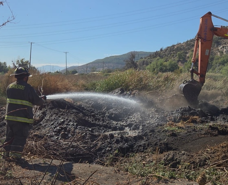 Prolongado incendio subterráneo en Llay Llay se encuentra casi apagado en su totalidad