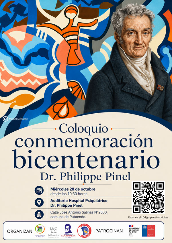 Hospital Psiquiátrico de Putaendo invita a participar en coloquio conmemorativo por el bicentenario del Dr. Philippe Pinel